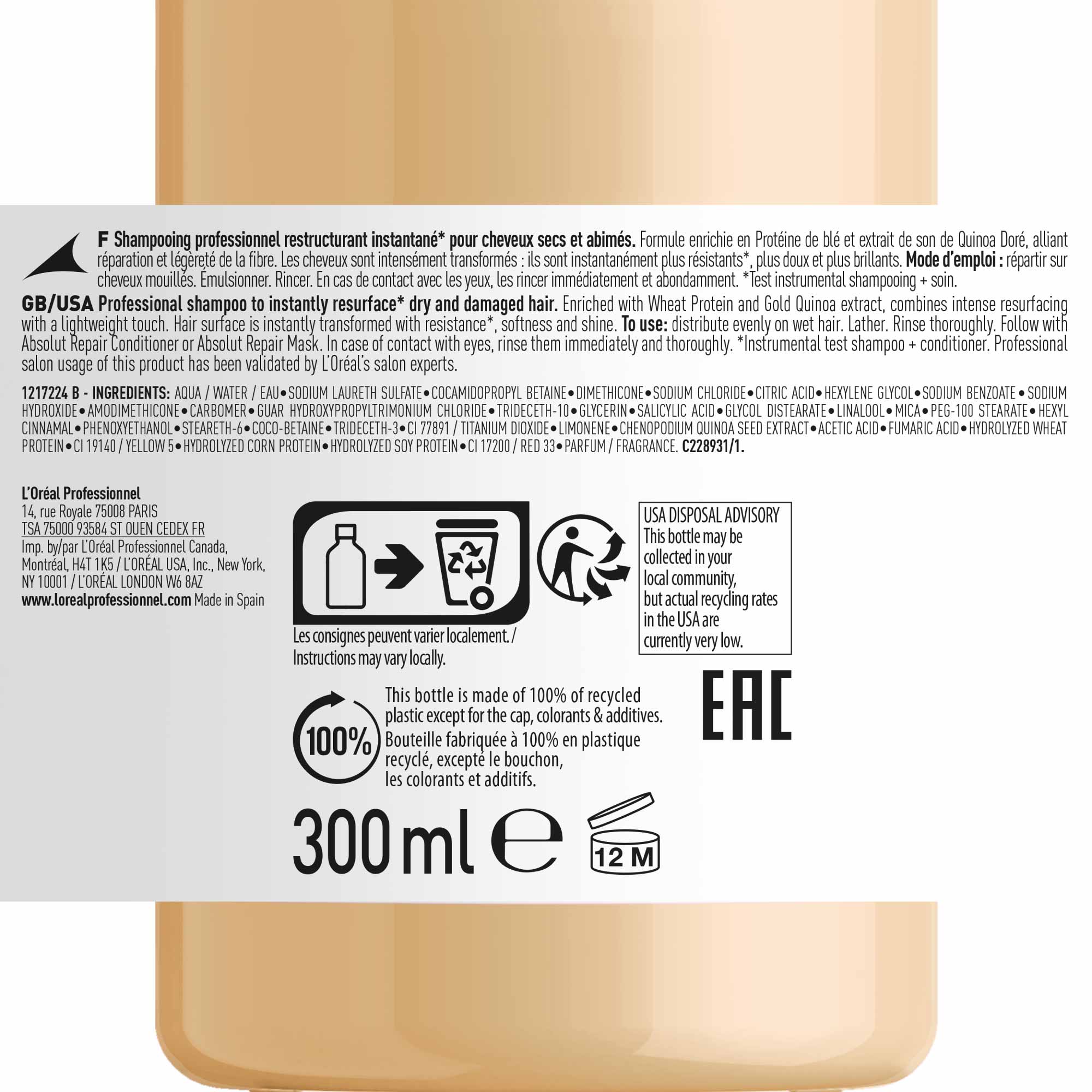 Absolut Repair Şampuan 300ml 2 Absolut Repair Şampuan 300ml - Görsel 2