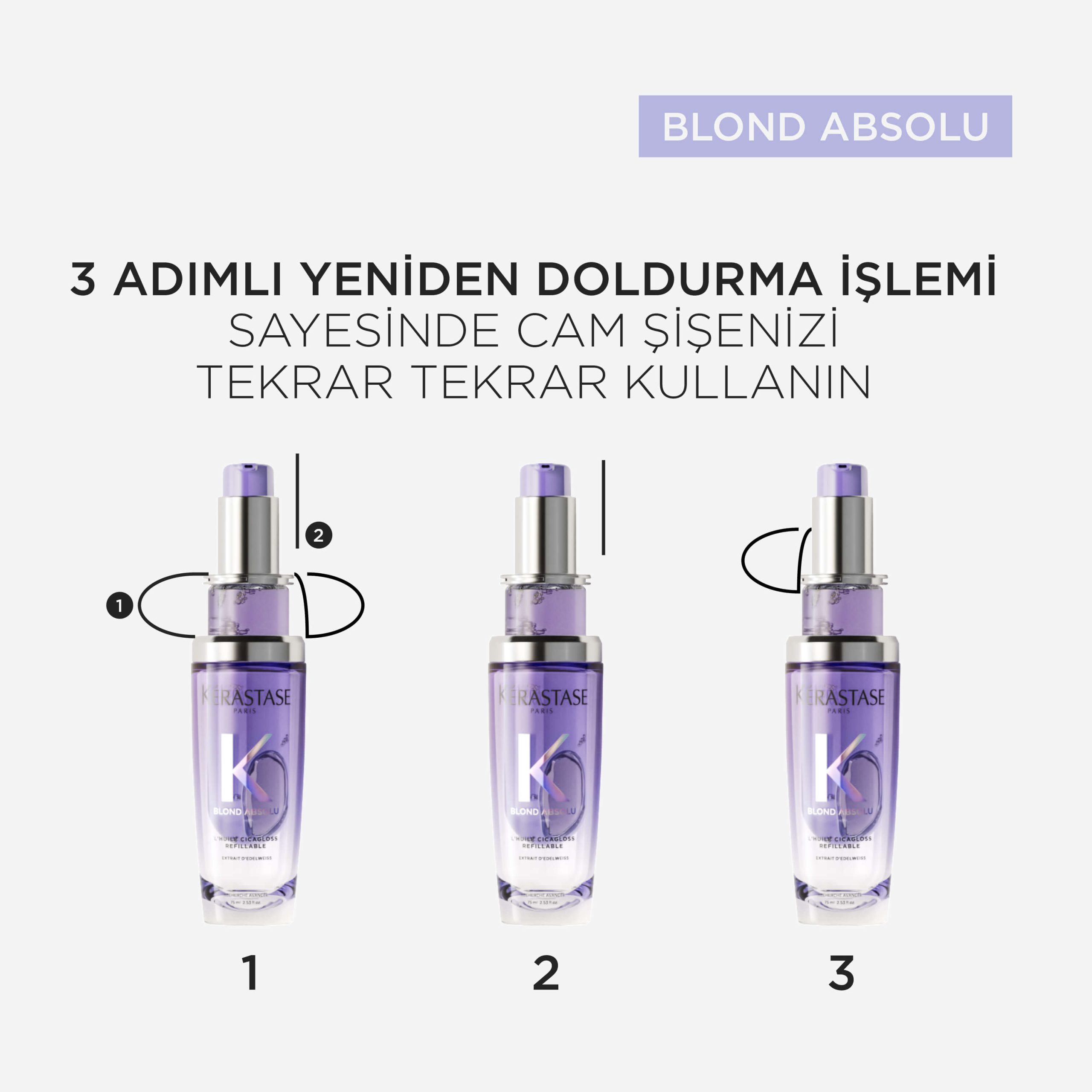 Yeniden Doldurulabilir L'huıle Cıcagloss Saç Yağı 5 Yeniden Doldurulabilir L'huıle Cıcagloss Saç Yağı - Görsel 5