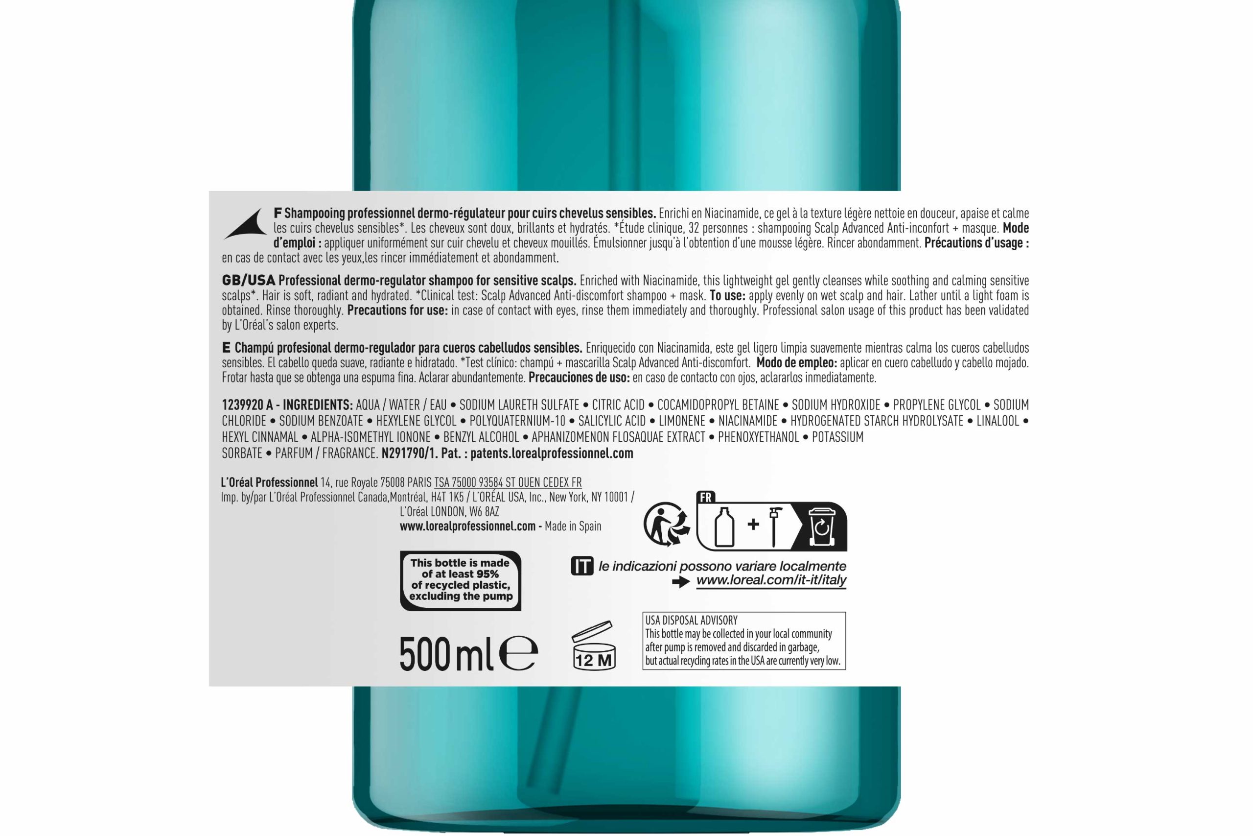 Scalp Advanced Hassas Saç Derisi İçin Profesyonel Şampuan 500ml 5 Scalp Advanced Hassas Saç Derisi İçin Profesyonel Şampuan 500ml - Görsel 5