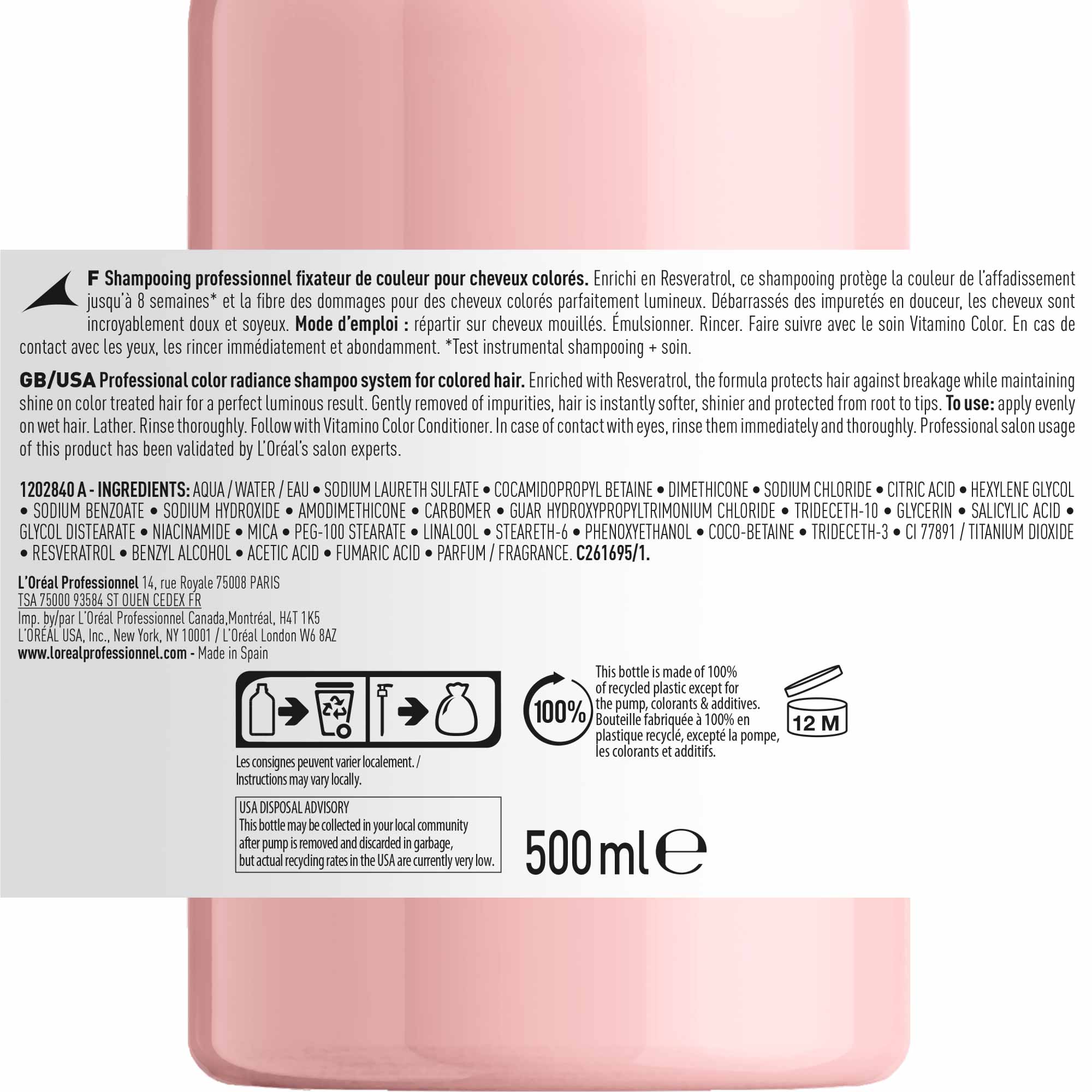 Vitamino Color Şampuan 500ml 2 Vitamino Color Şampuan 500ml - Görsel 2